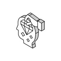 Glanz Wissen isometrisch Symbol Vektor Illustration