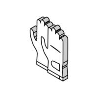 Handschuhe Golf Spieler Zubehörteil isometrisch Symbol Vektor Illustration