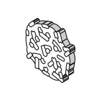 Holz Pellets isometrisch Symbol Vektor Illustration