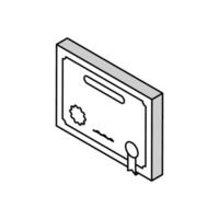 medizinische lizenz isometrische symbolvektorillustration vektor