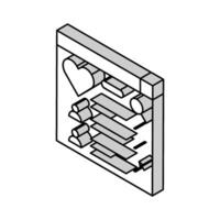 Arzt Suche online Netz Seite? ˅ isometrisch Symbol Vektor Illustration