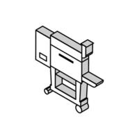 Grill Grill Ausrüstung isometrisch Symbol Vektor Illustration