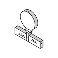 Ball auf Golf Tee Stand isometrisch Symbol Vektor Illustration