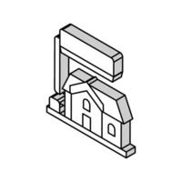 bostads- konditionering systemet isometrisk ikon vektor illustration