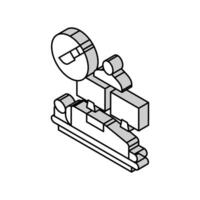 lange Entfernung Chirurgie isometrisch Symbol Vektor Illustration