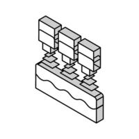 Bleichen System isometrisch Symbol Vektor Illustration