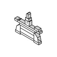 tabell fick syn på isometrisk ikon vektor illustration