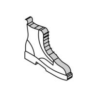 Stiefel Fuß Kleider isometrisch Symbol Vektor Illustration