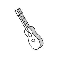 Gitarre Musical Instrument isometrisch Symbol Vektor Illustration