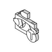 Thunfisch Fisch Versteigerung Bewertung isometrisch Symbol Vektor Illustration