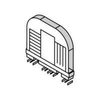 Stadt fliegend isometrisch Symbol Vektor Illustration