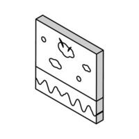 Maulwürfe Haut isometrisch Symbol Vektor Illustration