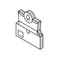 eco låda förpackning isometrisk ikon vektor illustration