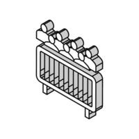 Straße Blockierung zum Parade isometrisch Symbol Vektor Illustration