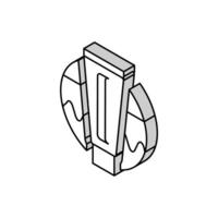 Ceramid Sahne isometrisch Symbol Vektor Illustration