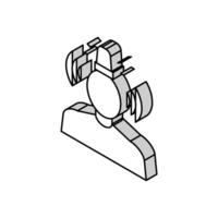 Stress psychologisch Probleme isometrisch Symbol Vektor Illustration