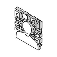 hallucinationer psykologisk problem isometrisk ikon vektor illustration