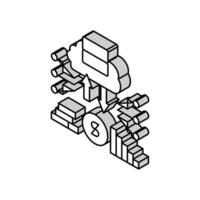 Regtech elektronisch Ausrüstung isometrisch Symbol Vektor Illustration