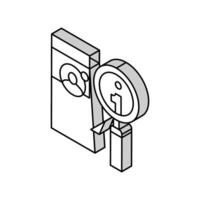 kyc Konto finanziell Information isometrisch Symbol Vektor Illustration