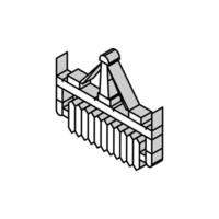 cultipacker bruka Utrustning isometrisk ikon vektor illustration