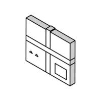 Paket Box isometrisch Symbol Vektor Illustration