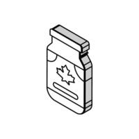 Ahorn Butter Flasche isometrisch Symbol Vektor Illustration