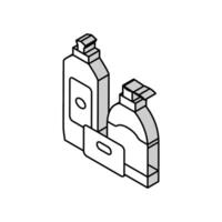 Seife Bad chemisch Flüssigkeit isometrisch Symbol Vektor Illustration