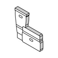 solbränna grädde kosmetisk förpackning isometrisk ikon vektor illustration