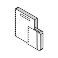 Spiral- Notizbuch isometrisch Symbol Vektor Illustration