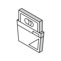 Geschirrspüler Ausrüstung isometrisch Symbol Vektor Illustration