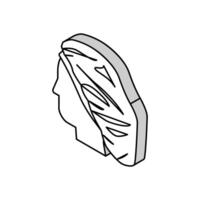 Motorhaube zum Schlafen Seide isometrisch Symbol Vektor Illustration