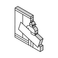 möbel montörer isometrisk ikon vektor illustration