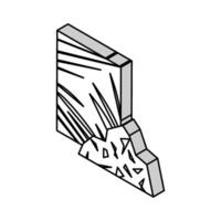 Polyethylen Plastik isometrisch Symbol Vektor Illustration