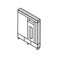 garderob möbel isometrisk ikon vektor illustration