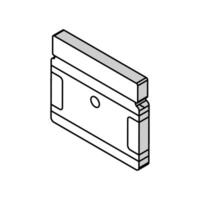 kropp Smör isometrisk ikon vektor illustration