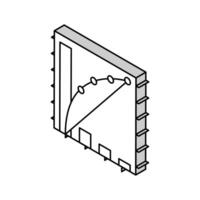 pareto Diagramm isometrisch Symbol Vektor Illustration