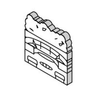 uteplats möbel isometrisk ikon vektor illustration