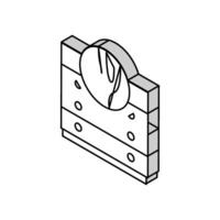 Holz Möbel isometrisch Symbol Vektor Illustration