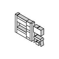 unge möbel isometrisk ikon vektor illustration