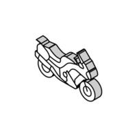 Sport Touring Motorrad isometrisch Symbol Vektor Illustration