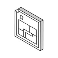 golv planera isometrisk ikon vektor illustration