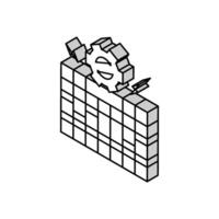 Sicherung Box Ersatz isometrisch Symbol Vektor Illustration