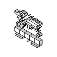 temperatur klot isometrisk ikon vektor illustration