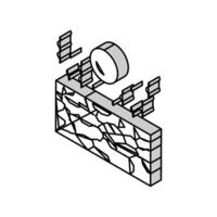 trocken Wüste isometrisch Symbol Vektor Illustration