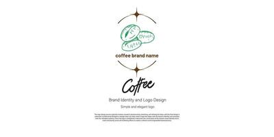 kaffe affär och mat logotyp design för logotyp designer eller webb utvecklare vektor