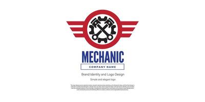 mekanisk amd bil- logotyp design för logotyp designer eller webb utvecklare vektor