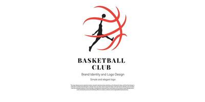 basketboll logotyp design för klubb eller logotyp designer vektor