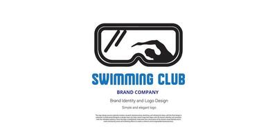 Schwimmen Logo Design zum Schwimmen Verein oder Grafik Designer vektor