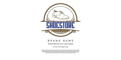 Schuh Geschäft Logo Design zum e Handel oder Logo Designer vektor