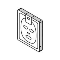 isometrische symbolvektorillustration der gesichtsmaske vektor